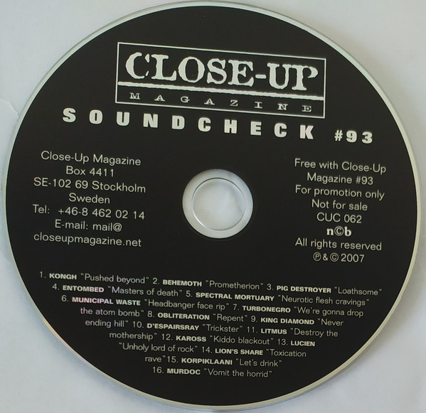 Various - Close-up Magazine - Soundcheck 