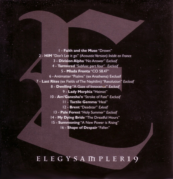 Various - Elegy Magazine - Elegy Sampler 19