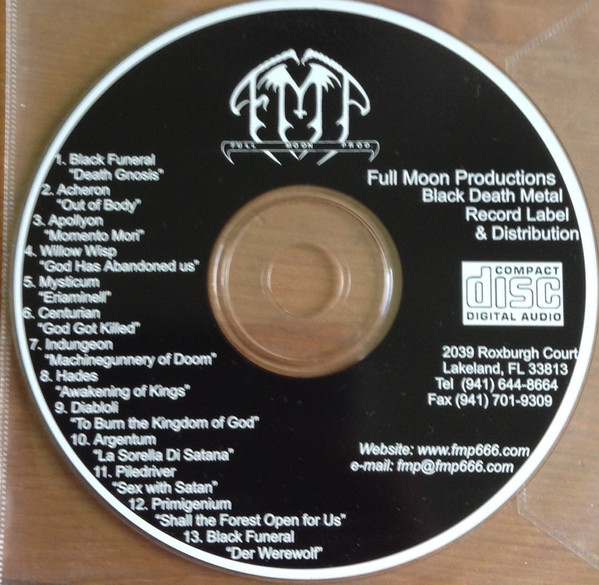 Various E-F - Full Moon Productions - Black Death Metal