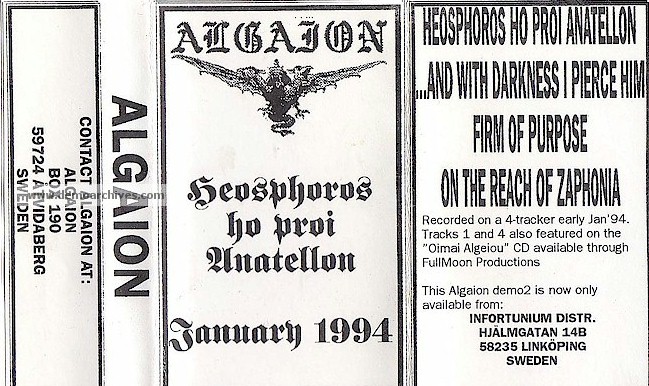 Algaion - Heosphoros Ho Proi Anatellon (demo)