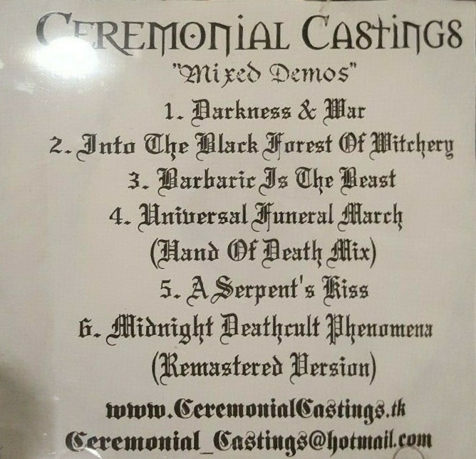 Ceremonial Castings - Mixed Demos (demo)