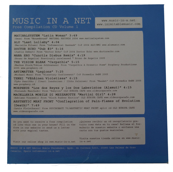 Various M - Music In A Net: Free Compilation CD Volume 1