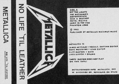 Metallica - No Life 'til Leather (demo)