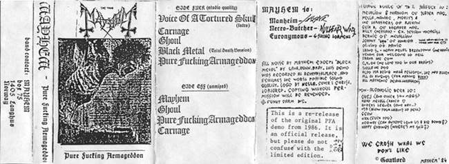 Mayhem - Pure Fucking Armageddon (demo)