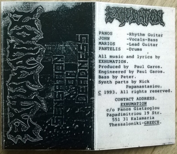 Exhumation - Sensation Of Deadness (demo)