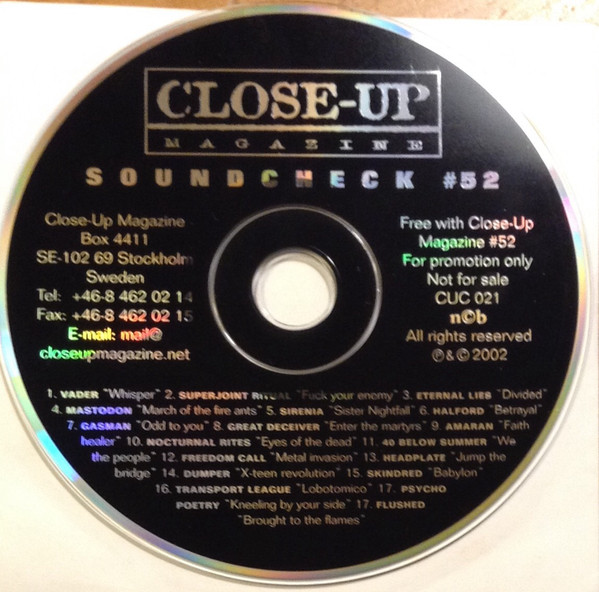 Various - Close-up Magazine - Soundcheck 