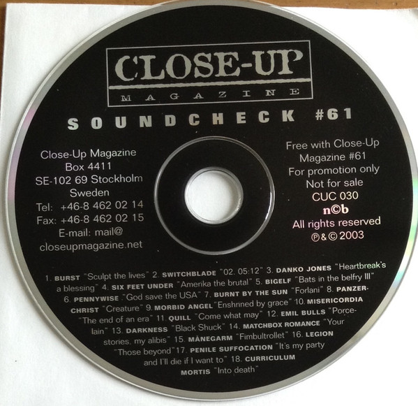 Various - Close-up Magazine - Soundcheck 