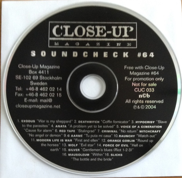 Various - Close-up Magazine - Soundcheck 