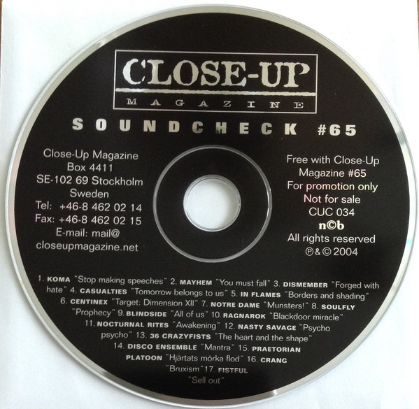 Various - Close-up Magazine - Soundcheck 