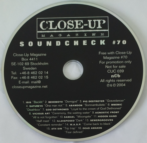 Various - Close-up Magazine - Soundcheck 