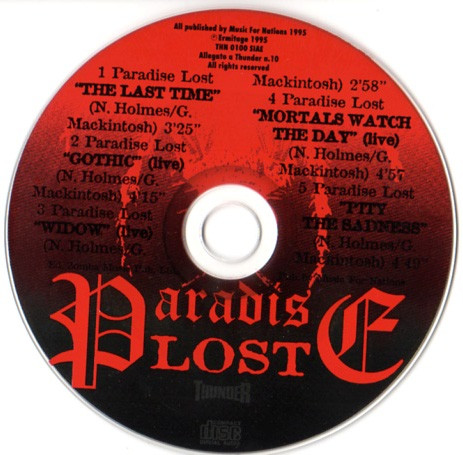 Paradise Lost - Thunder Magazine Promo